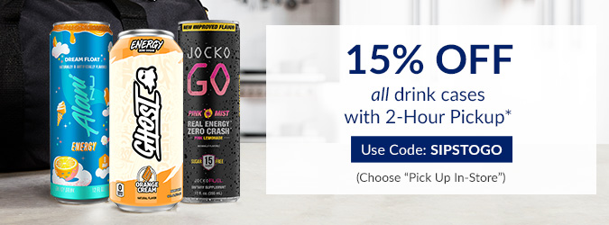 15% Off Select Drinks  - SIPSTOGO (12/05-12/29)